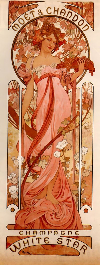 Moet & Chandon White Star door Alphonse Mucha